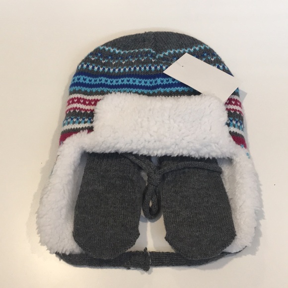 AARDVARK Toasty Knit Toddler Hat & Mittens - Picture 1 of 8